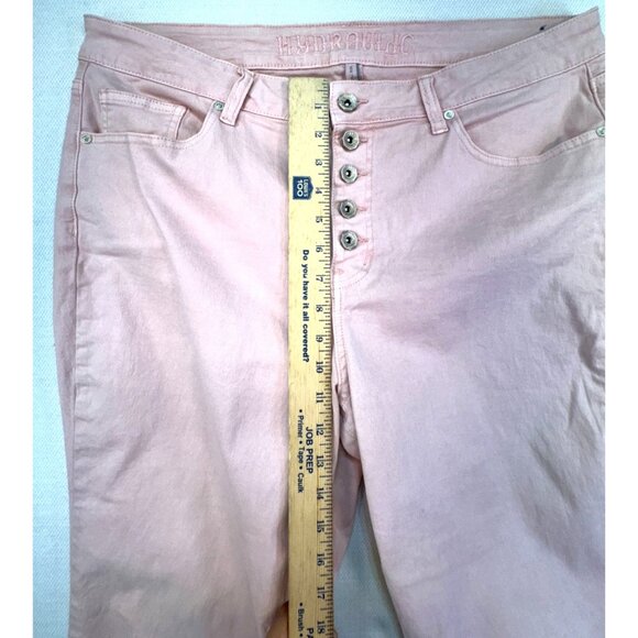 Hydraulic Womens Nolita Slim Straight Crop Jeans 18W Cotton/Spandex Pink - Picture 7 of 12
